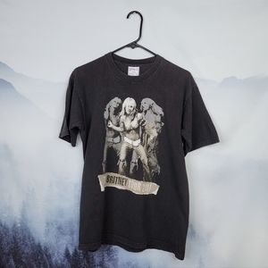 VTG 2001 Britney Spears The Britney Tour Black Short Sleeve Graphic Tee Medium